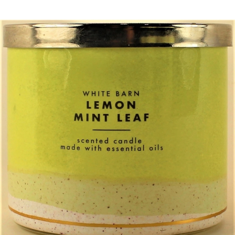 White Barn Lemon Mint Leaf Scented Candle